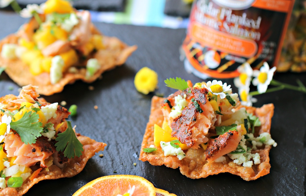 At Home with Rebecka – Orange Ginger Salmon Nachos 6
