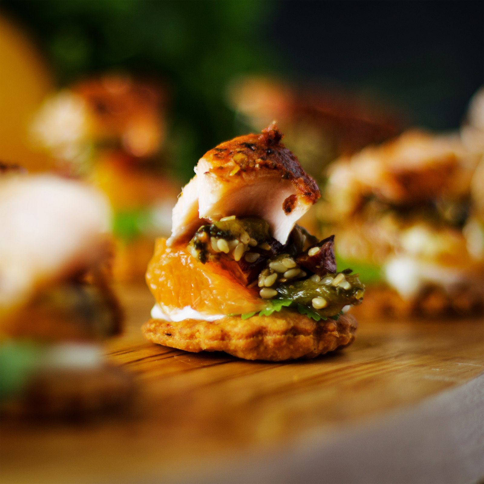 A Little and A Lot – Prange Cedar Roasted Salmon Appetizers with Almond Salsa 6-img
