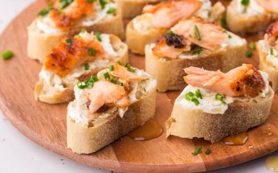 Crispy Salmon Crostini