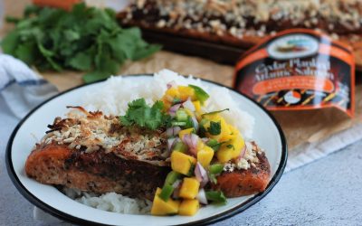 Coconut Orange Ginger Salmon with Jasmine Rice