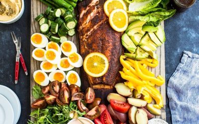 Deconstructed Salmon Cobb Salad